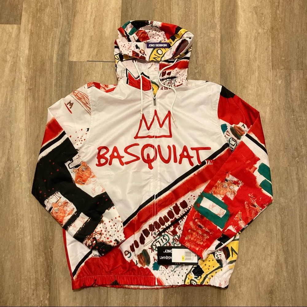 NWT Jean-Michel Basquiat Men's Members Only Windbreaker Jacket Sz Medium
